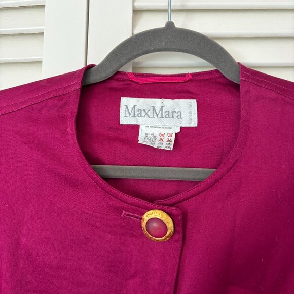 Vintage MaxMara coat jacket 8 fuschia pink - Picture 3 of 8
